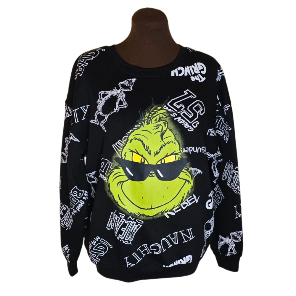 Grinch Graphic Crewneck | Holiday Vibes | Size XL
